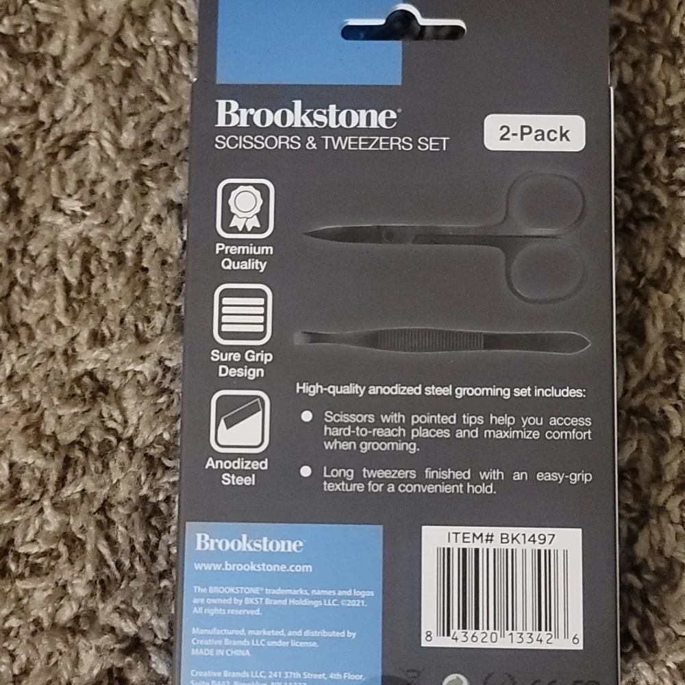 Brookstone Scissors & Tweezers Set